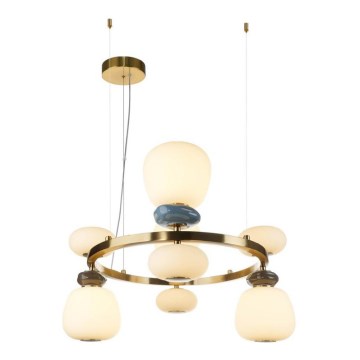 ITALUX - LED luster na sajli EVANS LED/33W/230V 3000K zlatna/plava/smeđa