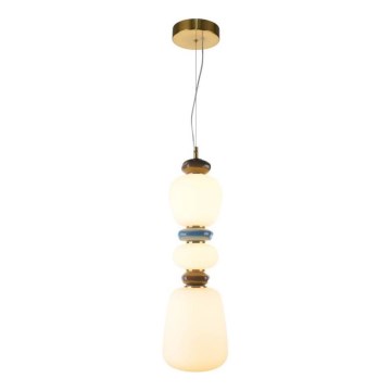 ITALUX - LED viseći luster na sajli EVANS LED/19W/230V 3000K zlatni/plavi/smeđi