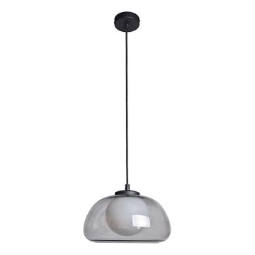 ITALUX - Luster na sajli AINALE 1xG9/7W/230V crna/zadimljena crna