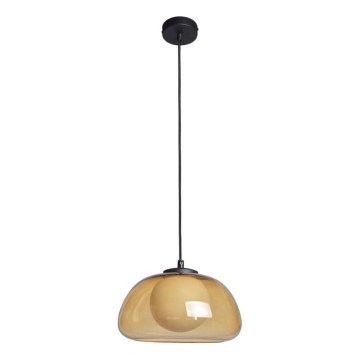 ITALUX - Luster na sajli AINALE 1xG9/7W/230V crna/zadimljeno smeđa