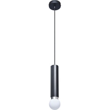 ITALUX - Luster na sajli MACERA 1xE27/40W/230V crna