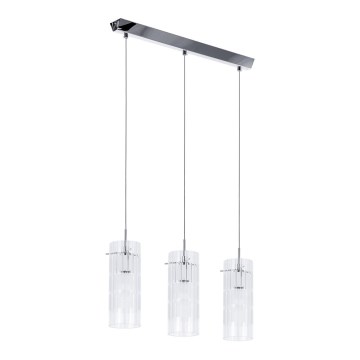 ITALUX - Luster na sajli MAX 3xE27/60W/230V sjajni krom/prozirna