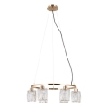 ITALUX - Luster na sajli SIMONA 6xE14/40W/230V zlatni