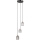 ITALUX - Luster na sajli TORNO 3xE14/40W/230V crna/zlatna