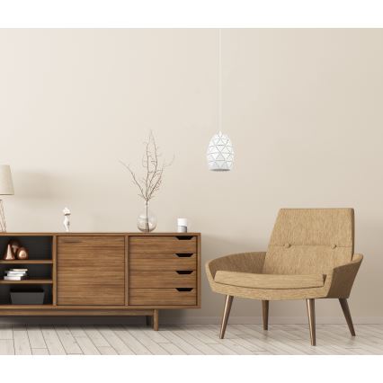 ITALUX - Luster na sajli HARLEY 1xE27/40W/230V bijela