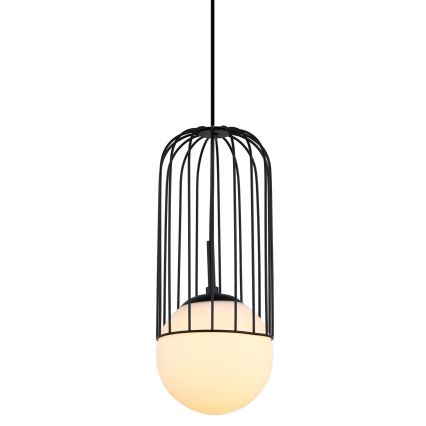 ITALUX - Luster na sajli MATTY 1xE27/40W/230V pr. 15 cm crna