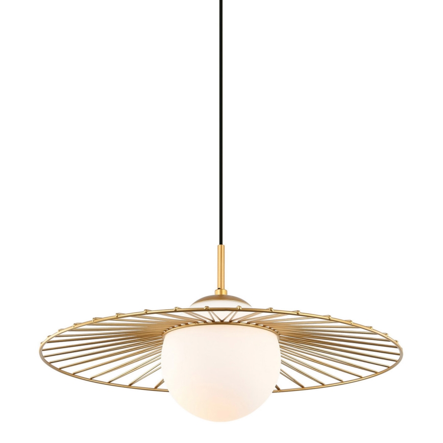 ITALUX - Luster na sajli SALLY 1xE27/40W/230V zlatna