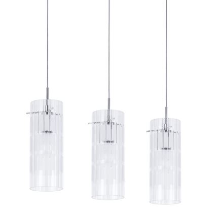ITALUX - Luster na sajli MAX 3xE27/60W/230V sjajni krom/prozirna