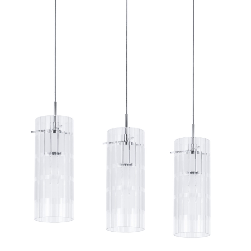 ITALUX - Luster na sajli MAX 3xE27/60W/230V sjajni krom/prozirna