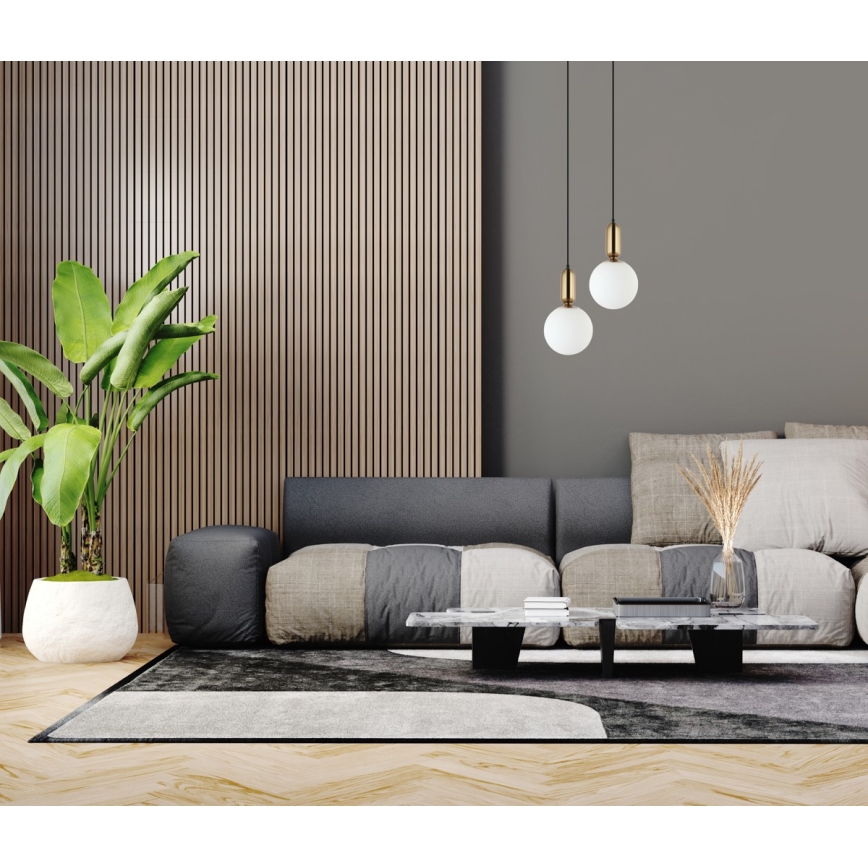 ITALUX - Luster na užetu ALDEVA 1xE27/40W/230V promjer 20 cm crna/bronca