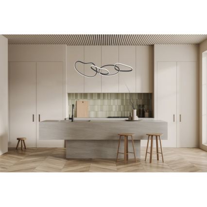 ITALUX - LED luster na sajli FONTE LED/60W/230V 3000/4000/6000K crna