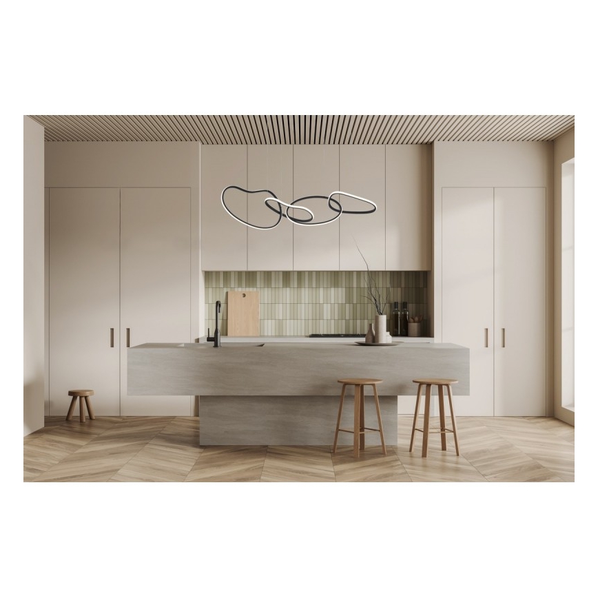ITALUX - LED luster na sajli FONTE LED/60W/230V 3000/4000/6000K crna