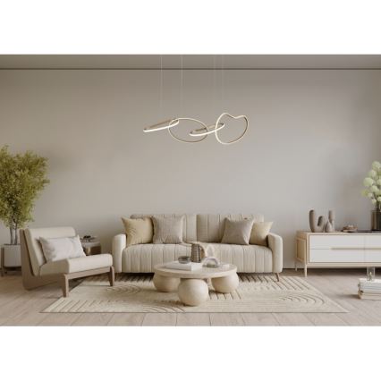 ITALUX - LED luster na sajli FONTE LED/60W/230V 3000/4000/6000K zlatni