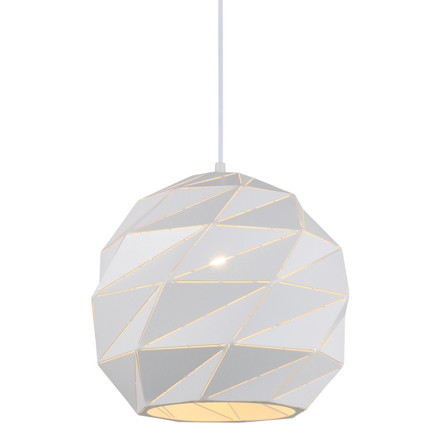 ITALUX - Luster na sajli PALERMO 1xE27/40W/230V pr. 32 cm bijela