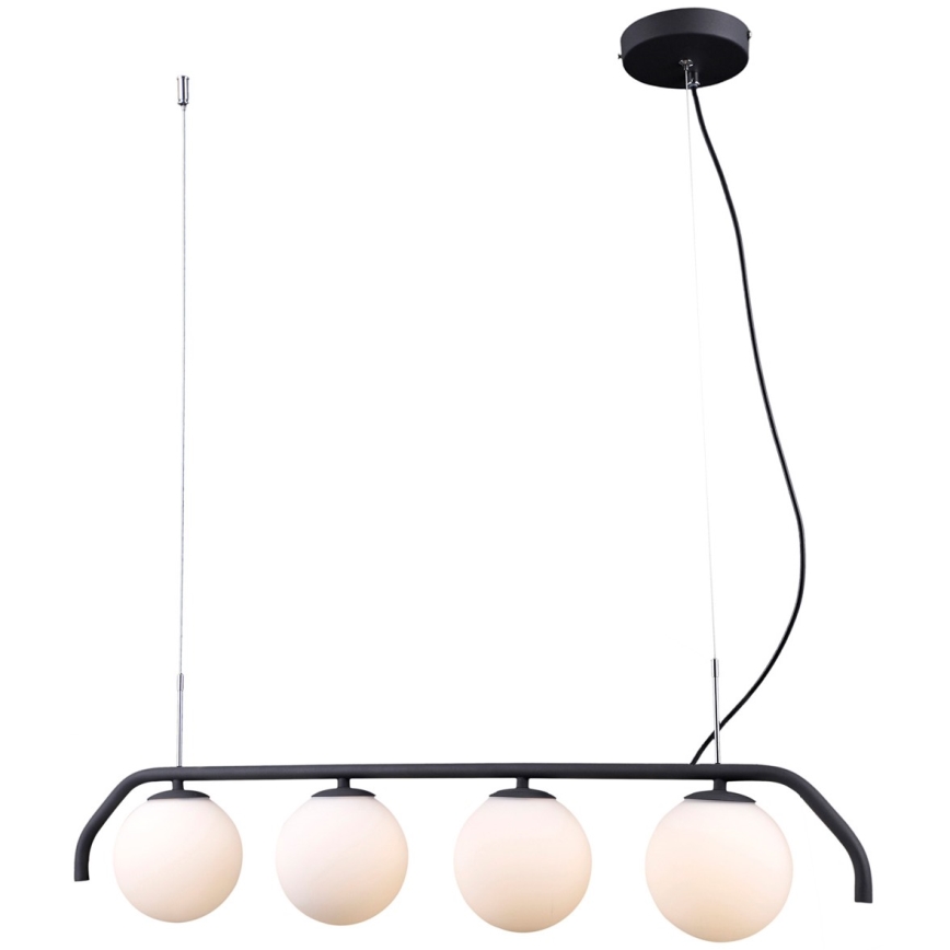 ITALUX - Luster na sajli CARIMI 4xG9/5W/230V crna