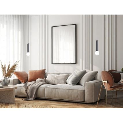 ITALUX - Luster na sajli FILANO 1xG9/5W/230V crna