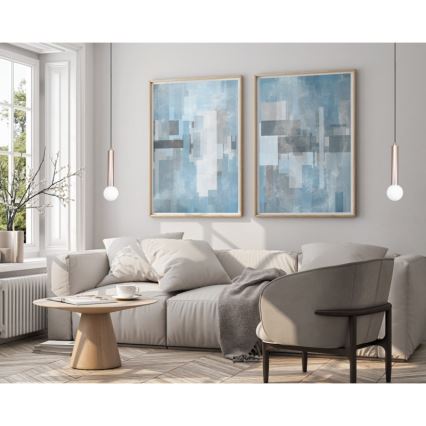 ITALUX - Luster na sajli FILANO 1xG9/5W/230V ružičasto zlato