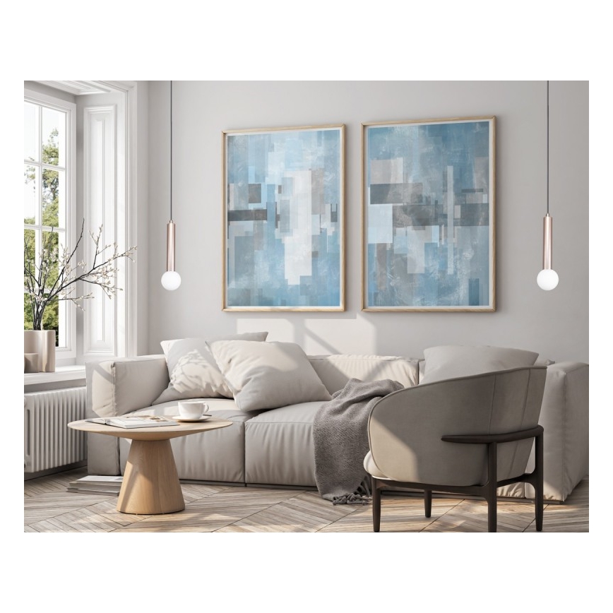 ITALUX - Luster na sajli FILANO 1xG9/5W/230V ružičasto zlato