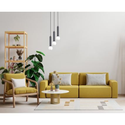 ITALUX - Viseći luster na sajli FILANO 3xG9/5W/230V crni