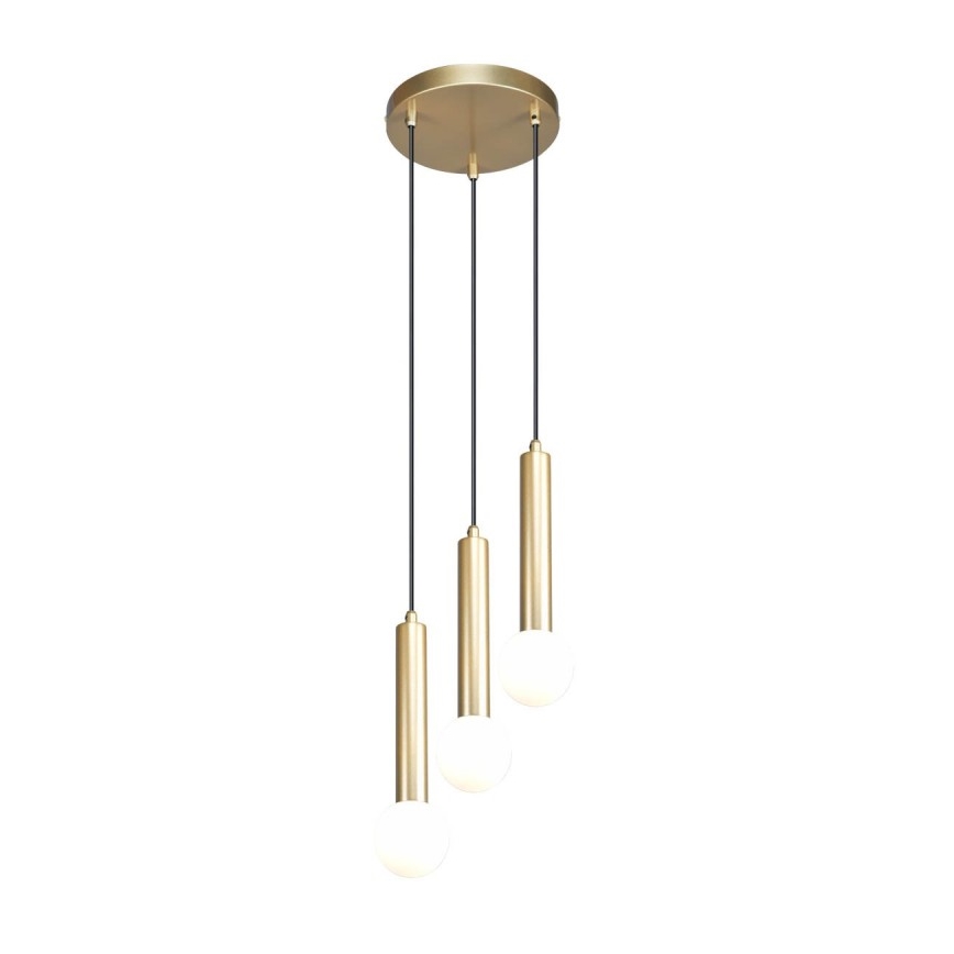 ITALUX - Luster na sajli FILANO 3xG9/5W/230V zlatni