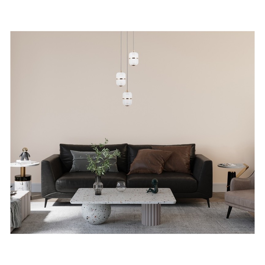 ITALUX - LED luster na sajli ALANI 3xLED/5W/230V 3000K zlatna