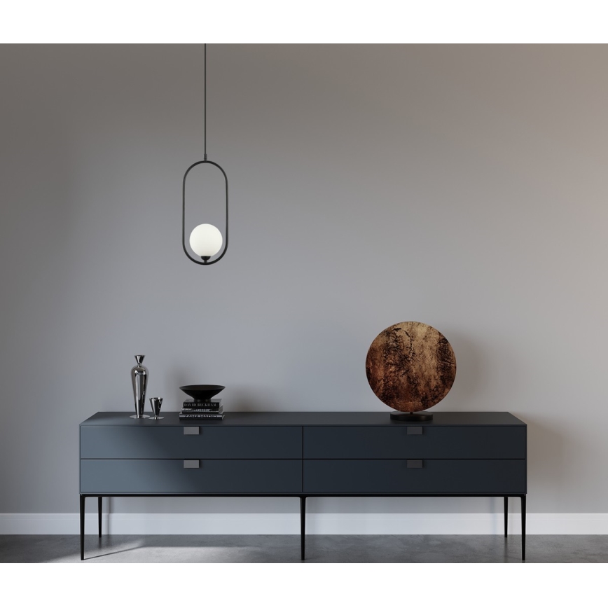 ITALUX - Luster na užetu LUPUS 1xG9/25W/230V crna