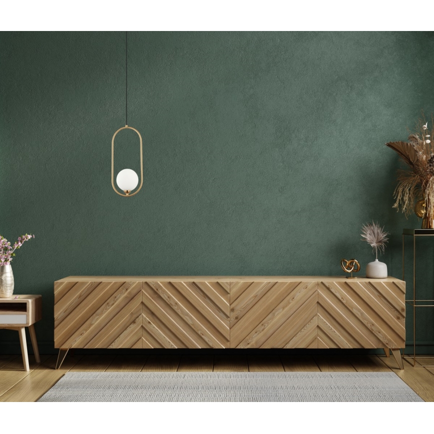 ITALUX - Luster na sajli LUPUS 1xG9/25W/230V crna/zlatna