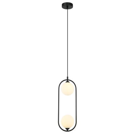 ITALUX - Luster na sajli LUPUS 2xG9/25W/230V crna