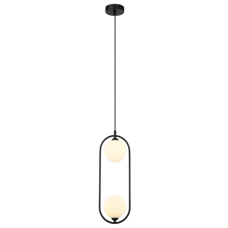 ITALUX - Luster na sajli LUPUS 2xG9/25W/230V crna