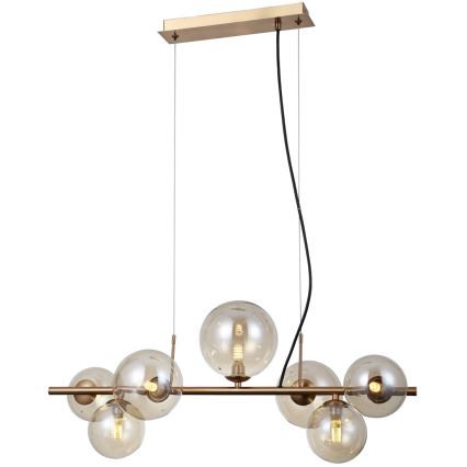 ITALUX - Luster na užetu CANELLO 7xG9/5W/230V mesing