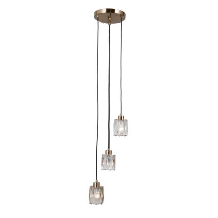 ITALUX - Zlatni luster na sajli TORNO 3xE14/40W/230V