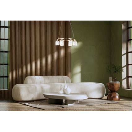 ITALUX - Luster na sajli SIMONA 6xE14/40W/230V zlatni