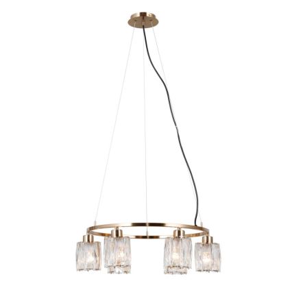 ITALUX - Luster na sajli SIMONA 6xE14/40W/230V zlatni