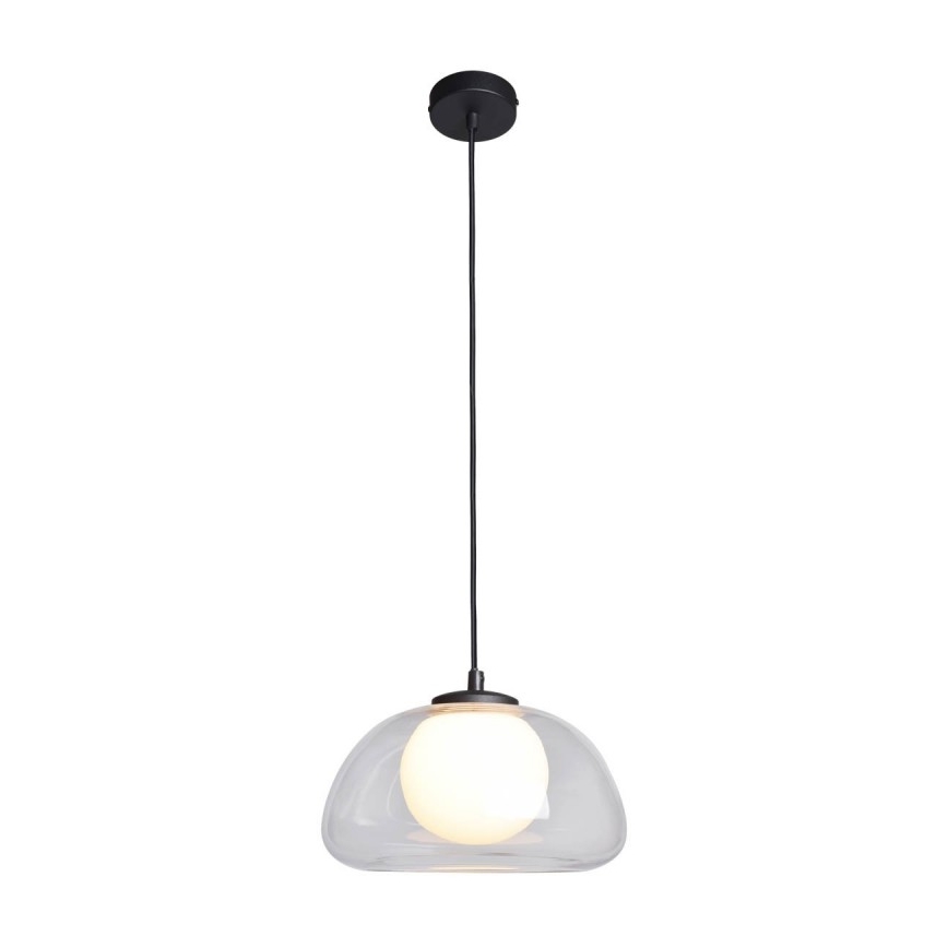 ITALUX - Luster na sajli AINALE 1xG9/7W/230V crna/prozirna