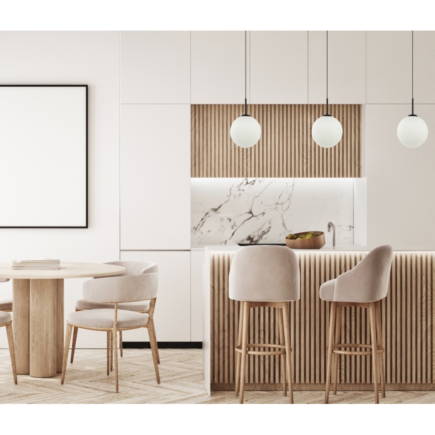 ITALUX - Luster na užetu DEORE 1xE27/40W/230V promjer 30 cm crna