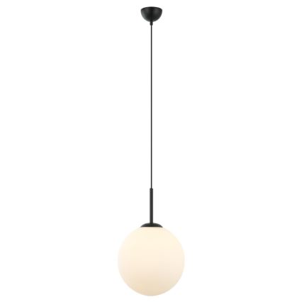 ITALUX - Luster na užetu DEORE 1xE27/40W/230V promjer 30 cm crna