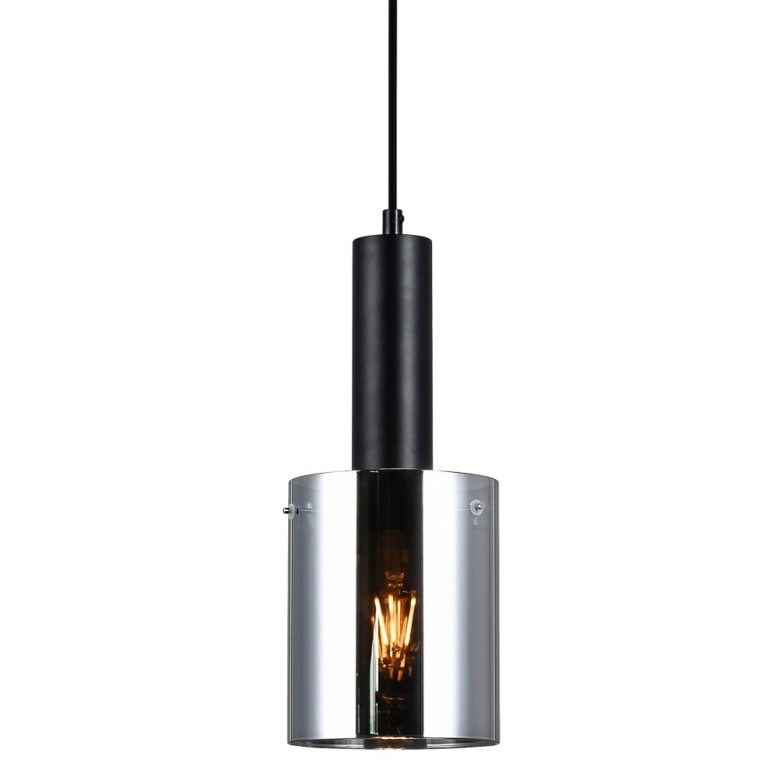 ITALUX - Luster na sajli SARDO 1xE27/40W/230V crna