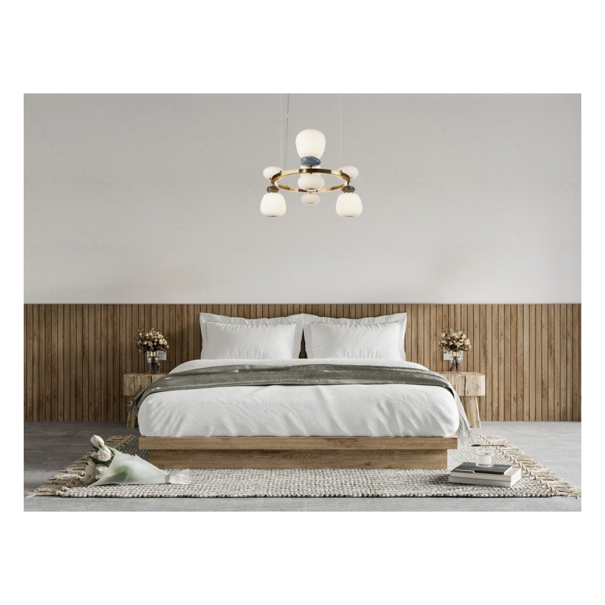 ITALUX - LED luster na sajli EVANS LED/33W/230V 3000K zlatna/plava/smeđa
