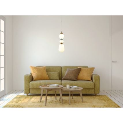 ITALUX - LED viseći luster na sajli EVANS LED/19W/230V 3000K zlatni/plavi/smeđi