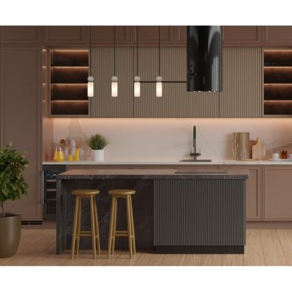 ITALUX - Luster SANTOS na sajli 4xG9/40W/230V, crne boje