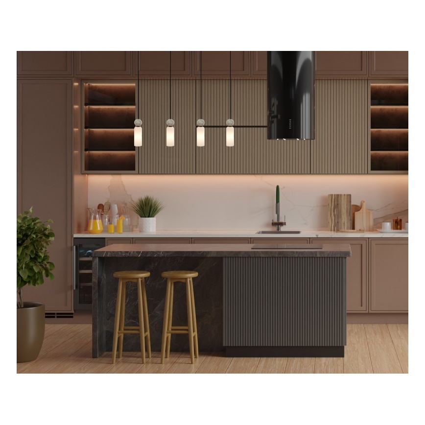 ITALUX - Luster SANTOS na sajli 4xG9/40W/230V, crne boje
