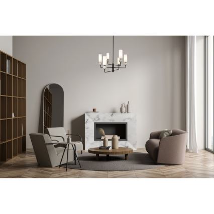 ITALUX - Luster na šipci SANTOS 6xG9/40W/230V crna