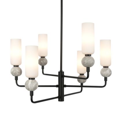 ITALUX - Luster na šipci SANTOS 6xG9/40W/230V crna