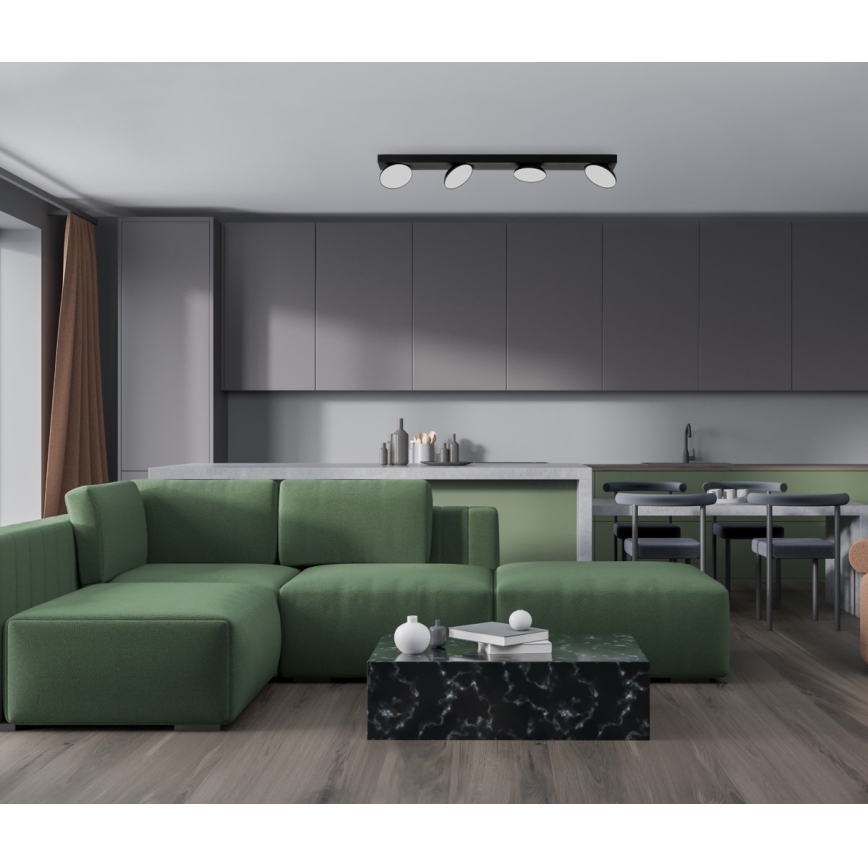 ITALUX - LED Reflektorska svjetiljka CASTELIO 4xLED/5W/230V 4000K crna