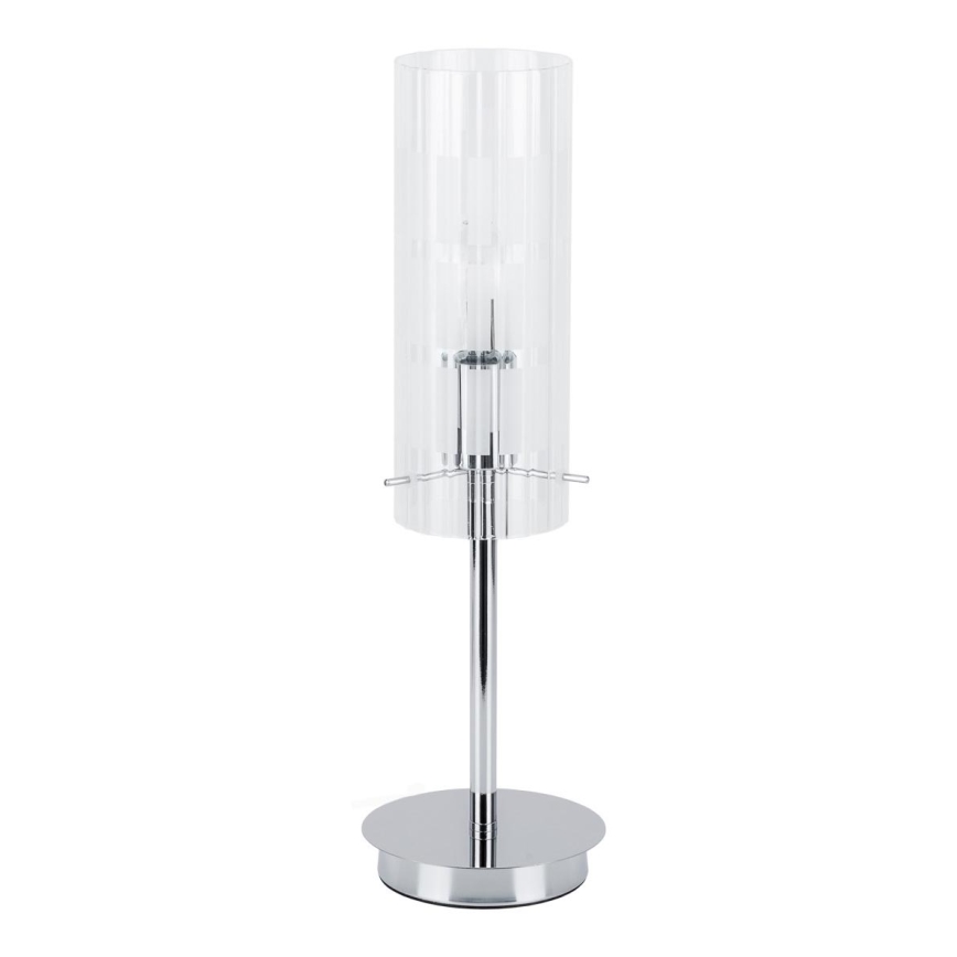 ITALUX - Stolna lampa MAX 1xE27/60W/230V sjajni krom/prozirna