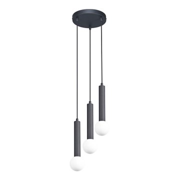 ITALUX - Viseći luster na sajli FILANO 3xG9/5W/230V crni