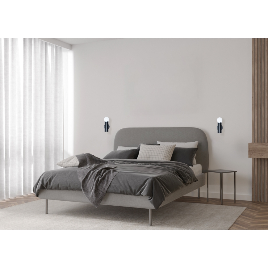 ITALUX - Zidna svjetiljka MACERA 1xE27/40W/230V crna