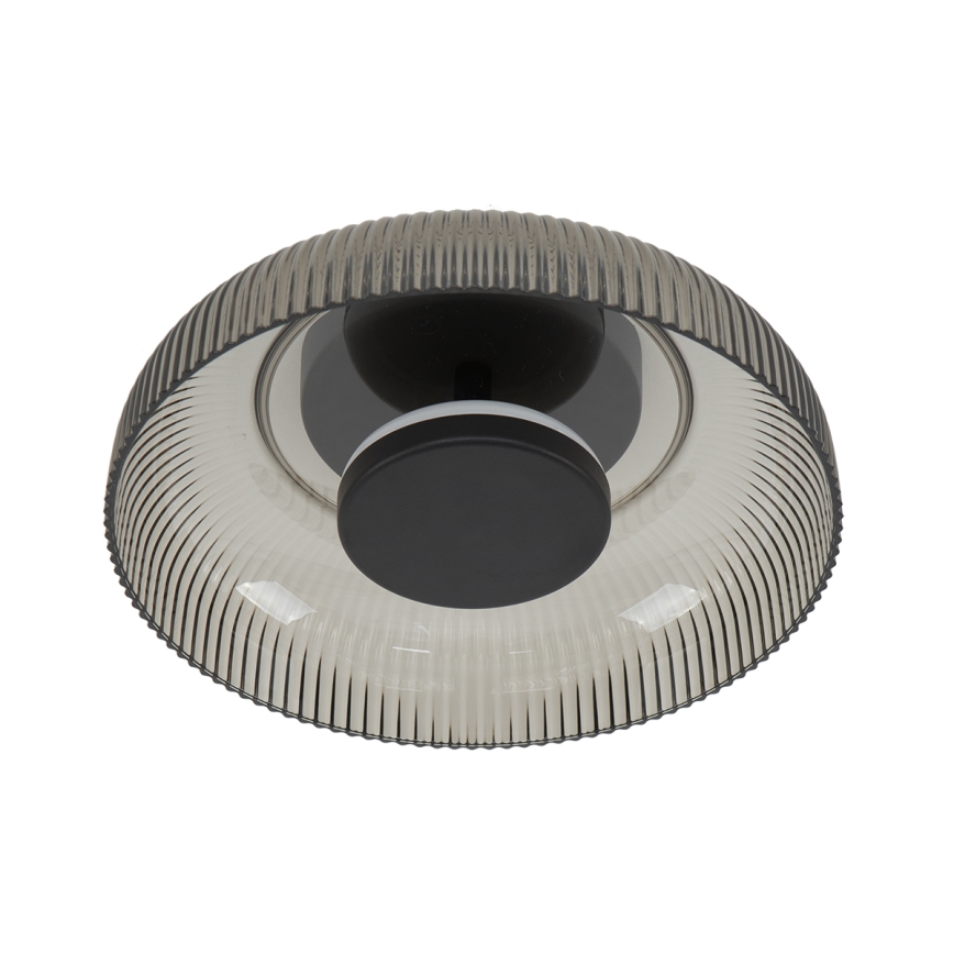 ITALUX - LED stropna svjetiljka PASSO LED/8W/230V 3000K Ø 25 cm zadimljena crna