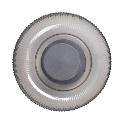 ITALUX - LED stropna svjetiljka PASSO LED/8W/230V 3000K Ø 25 cm zadimljena crna