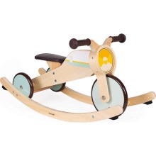 Janod - Dječja drvena bicikl guralica 2u1